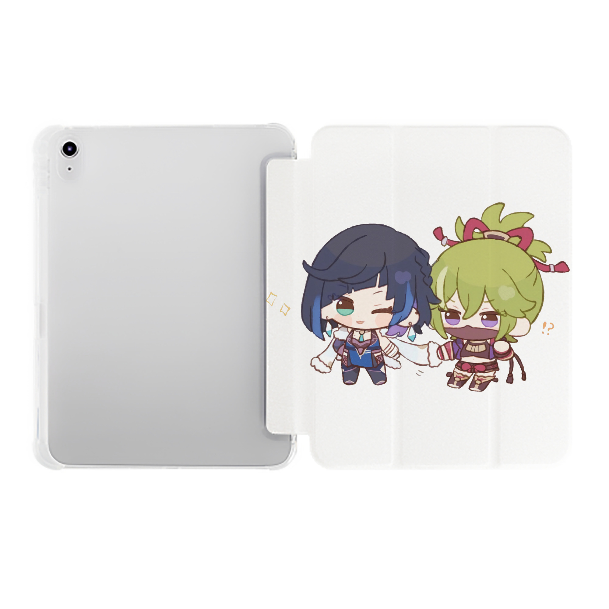げんし神  久岐忍 くき しのぶ genshin Kuki Shinobu IPad ケース ペン収納付き 三つ折りスタンド PUレザー×シリコン 対応機種9.5/10.5/10.9インチ